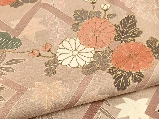 平和屋着物■訪問着 松竹梅花文 金彩 正絹 逸品 BAAW4662hv