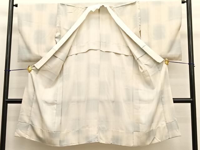 平和屋着物■長襦袢 無双仕立て 格子柄 正絹 逸品 BAAW4706hv