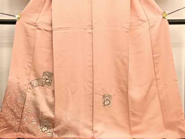 平和屋着物■中国三大刺繍 スワトウ刺繍 訪問着 貝桶花絵巻文 暈し染め 金銀彩 正絹 逸品 BAAW4718hv