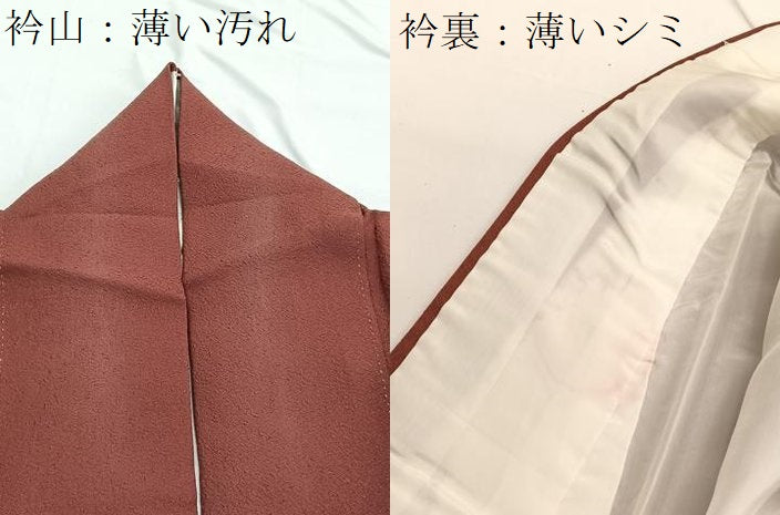 平和屋着物■上質な色無地 作家物 本草木染 紋意匠 紅樺色 正絹 逸品 BAAW4729hv