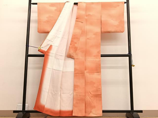 平和屋着物■上質な小紋 瑞雲 暈し染め 正絹 逸品 BAAW4741hv
