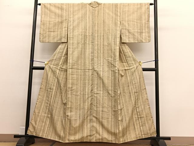 平和屋着物■上質な紬 縞 正絹 逸品 BAAW4768hv