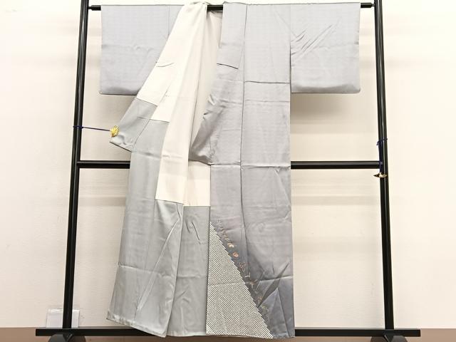 平和屋着物■訪問着 絞り 飛鶴松竹梅 暈し染め 金彩 正絹 逸品 BAAW4771hv