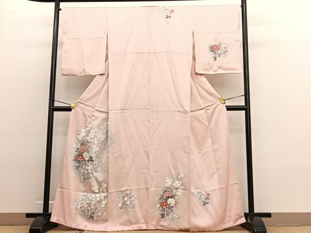 平和屋着物■訪問着 草花文 暈し染め 正絹 逸品 BAAW4772hv