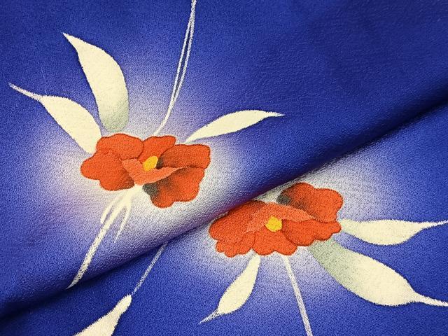 平和屋着物■上質な小紋 手描き 枝花文 蛍暈し 正絹 逸品 BAAW4815hv