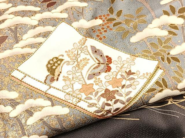 平和屋着物■豪華色留袖 駒刺繍 冊子花蝶文 暈し染め 金彩 ますいわ扱い 正絹 逸品 BAAW4818hv