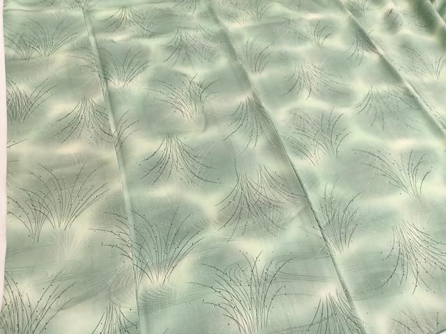 平和屋着物■上質な小紋 手描き 流水草葉文 暈し染め 正絹 逸品 BAAW4820hv