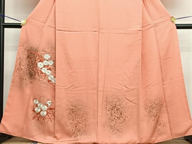平和屋着物■訪問着 刺繍 籬菊文 金銀彩 正絹 逸品 BAAW4894hv