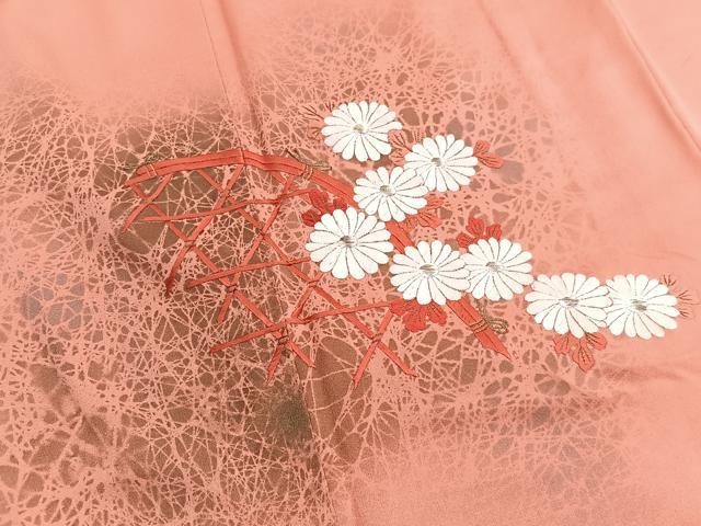平和屋着物■訪問着 刺繍 籬菊文 金銀彩 正絹 逸品 BAAW4894hv