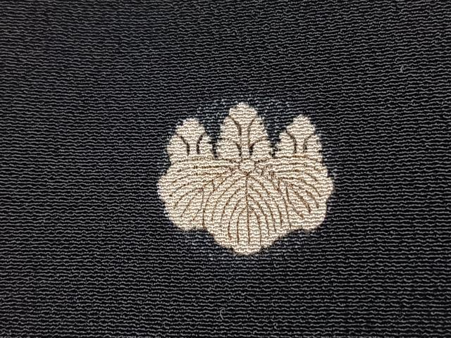平和屋着物■豪華黒留袖 手描き 駒刺繍 尾長鳥 正絹 逸品 BAAW4911hv