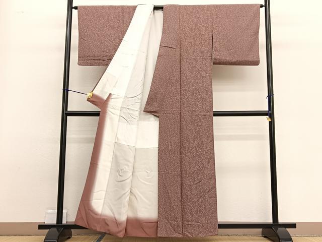 平和屋着物■上質な小紋 花唐草文 正絹 逸品 BAAW4915hv