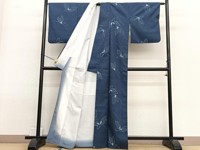 平和屋着物■小紋 舞蝶文 洗える着物 BAAW4916hv