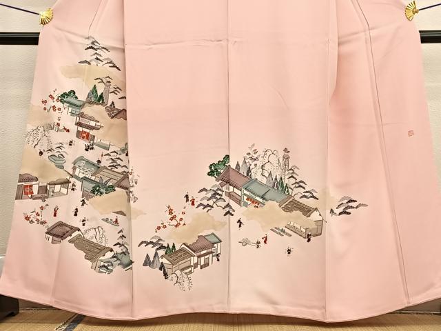 平和屋着物■豪華色留袖 作家物 人物風景文 暈し染め 正絹 逸品 未使用 BAAW4936hv