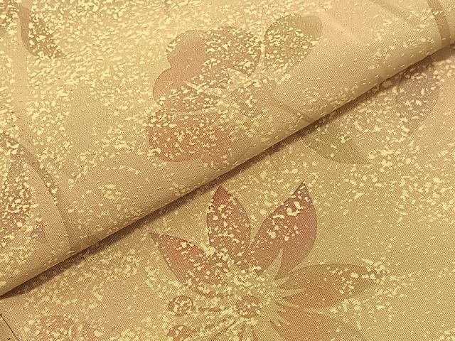 平和屋着物■上質な小紋 花唐草文 たたき染め 正絹 逸品 未使用 BAAW4946hv