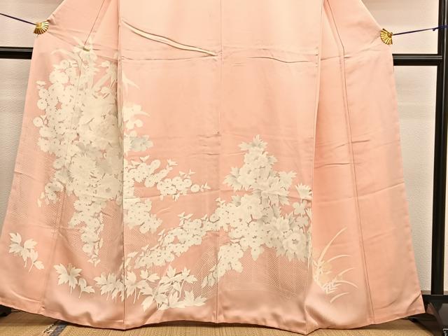 平和屋着物■訪問着 刺繍 草花文 正絹 逸品 BAAW4959hv