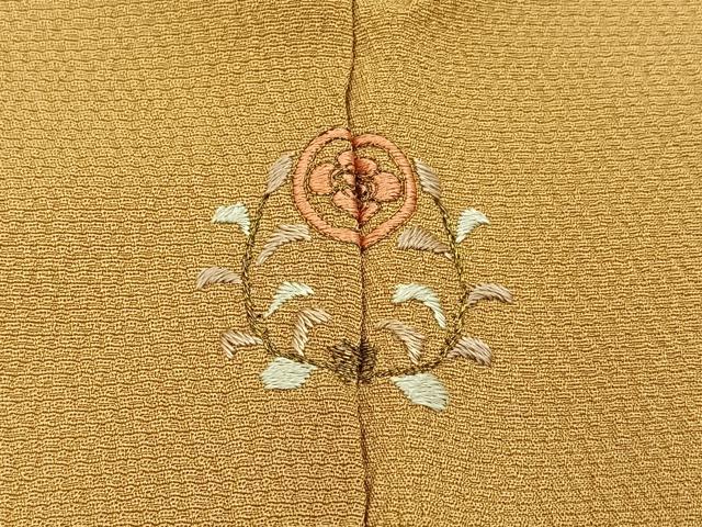 平和屋着物●訪問着 総刺繍 七宝花文 金糸 鬼しぼ縮緬 正絹 逸品 BAAW5001hj