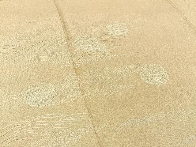 平和屋着物●中国三大刺繍 スワトウ刺繍 訪問着 流水雪輪文 たたき染め 銀彩 正絹 逸品 BAAW5006hj