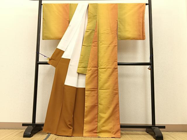 平和屋着物●上質な紬 霞文 正絹 逸品 BAAW5013hj