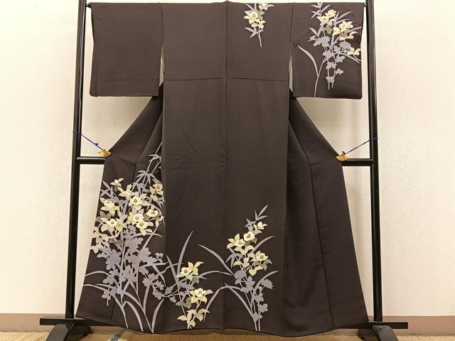 平和屋着物●創業460年・千總 訪問着 白椿 シルエット 金彩 正絹 逸品 BAAW5018hj