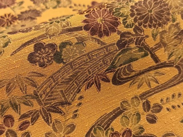 平和屋着物●結城紬 花園小紋 流水花鳥文 証紙付き 正絹 逸品 BAAW5024hj