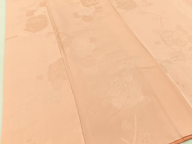平和屋着物●上質な色無地 枝花地紋 虹色 正絹 逸品 BAAW5029hj