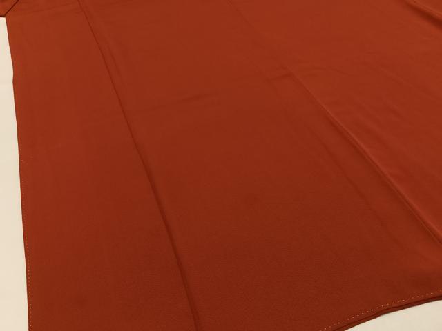 平和屋着物●上質な色無地 紅海老茶色 正絹 逸品 BAAW5043hj