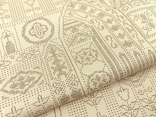 平和屋着物●本場大島紬 白大島 7マルキ 十字架 正絹 逸品 BAAW5046hj