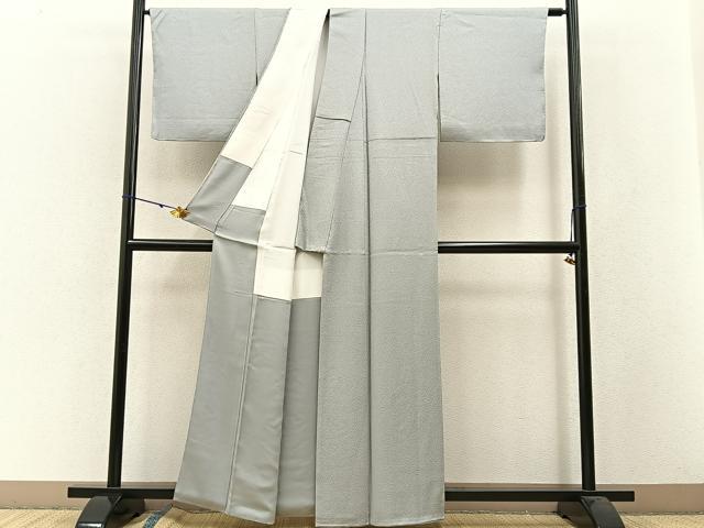 平和屋着物●本草木染作家 瑞寶 色無地 紋意匠 紫水晶色 正絹 逸品 BAAW5054hj