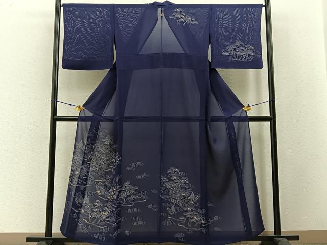 平和屋着物*夏物 訪問着 絽 茶屋辻 金彩 正絹 逸品 BAAW5068hj