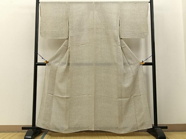 平和屋着物*夏物 小紋 絽 横縞 正絹 逸品 BAAW5071hj