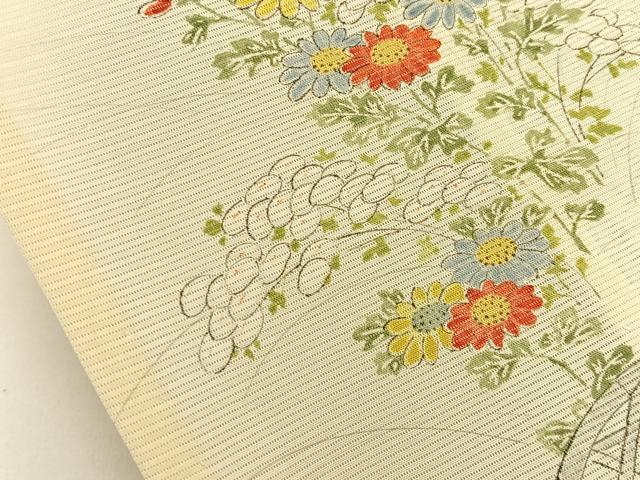 平和屋着物*夏物 小紋 絽 手描き 籬草花文 正絹 逸品 BAAW5072hj