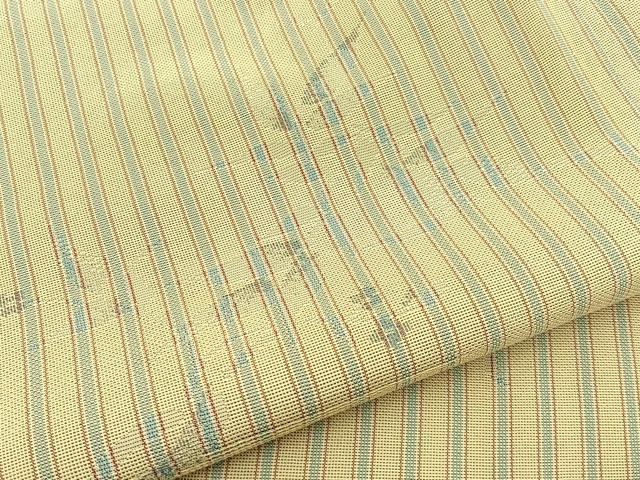 平和屋着物*夏物 小紋 もじり織 草花文 間道 正絹 逸品 BAAW5073hj