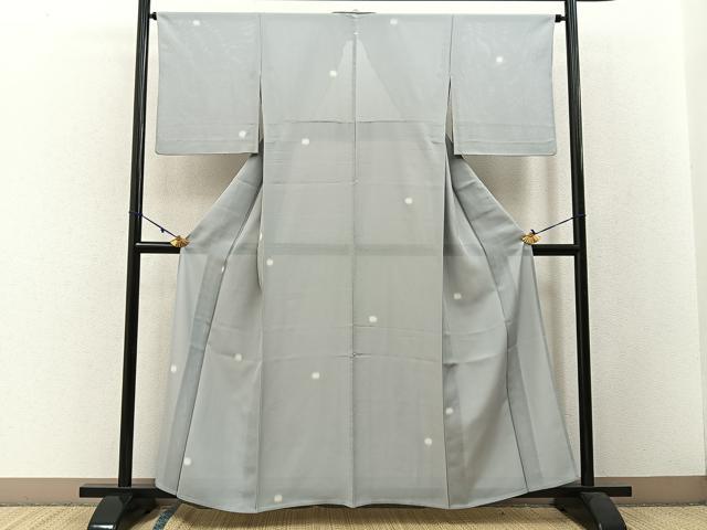平和屋着物*夏物 小紋 絽 蛍暈し 正絹 逸品 BAAW5079hj