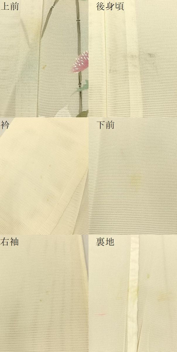 平和屋着物*夏物 訪問着 絽 手描き 草花文 暈し染め 正絹 逸品 BAAW5087hj