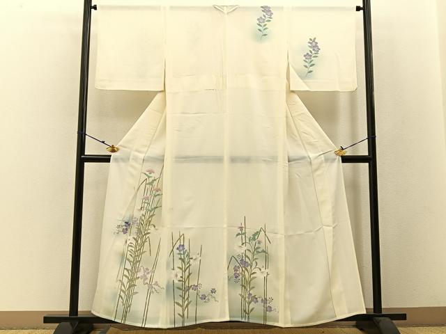 平和屋着物＊夏物　訪問着　変わり絽　風景文　暈し染め　正絹　逸品　AABH2506jd 平和屋着物＊夏物 訪問着 変わり絽 風景文 暈し染め 正絹 逸品