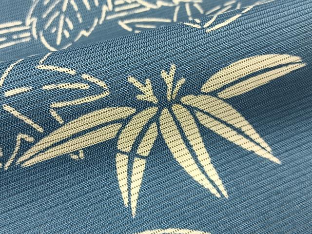 平和屋着物*夏物 小紋 絽 藍 型染め 御所解文 正絹 逸品 BAAW5089hj