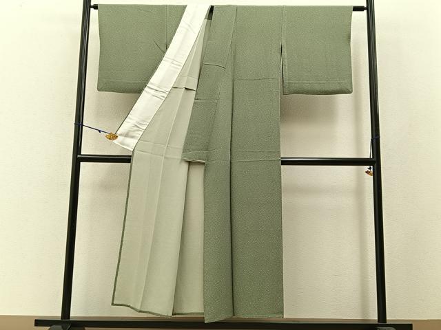 平和屋着物▽江戸小紋 単衣 大小あられ 正絹 逸品 BAAW5093hj