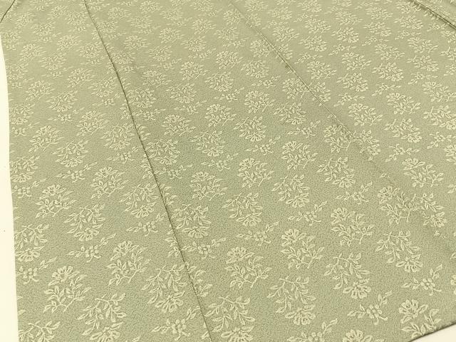 平和屋着物▽上質な小紋 単衣 草花文 正絹 逸品 BAAW5095hj