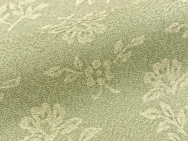平和屋着物▽上質な小紋 単衣 草花文 正絹 逸品 BAAW5095hj