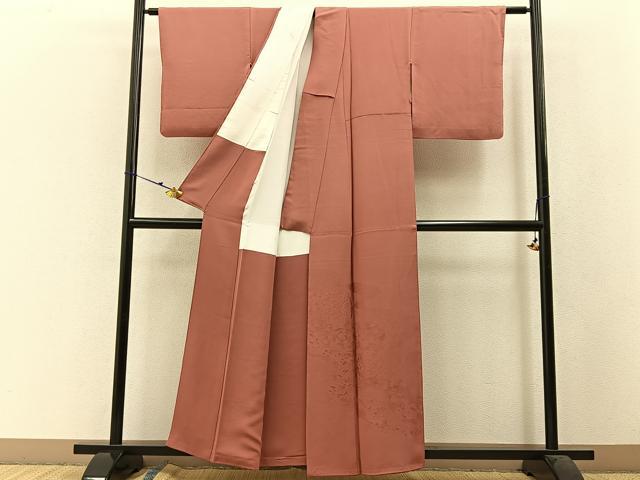 平和屋着物●豪華色留袖 辻が花地紋 浅緋色 正絹 逸品 BAAW5109hj