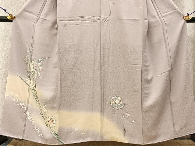 平和屋着物●訪問着 友禅 草花文 暈し染め 正絹 逸品 BAAW5134hj