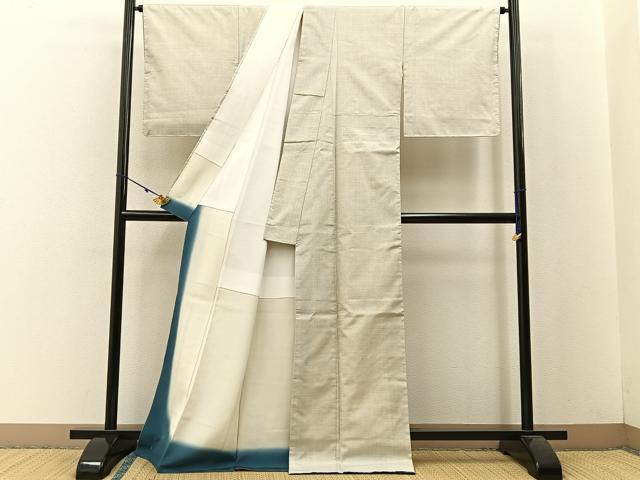 平和屋着物●本場大島紬 白大島 100亀甲 総詰め 正絹 逸品 未使用 BAAW5157hj