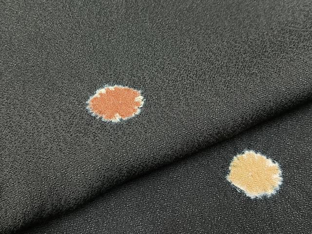 平和屋着物●上質な小紋 絞り あられ文様 ロング丈 正絹 逸品 BAAW5159hj