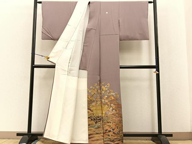 平和屋着物●豪華色留袖 作家物 流水花鳥文 暈し染め 金銀彩 正絹 逸品 BAAW5170hj
