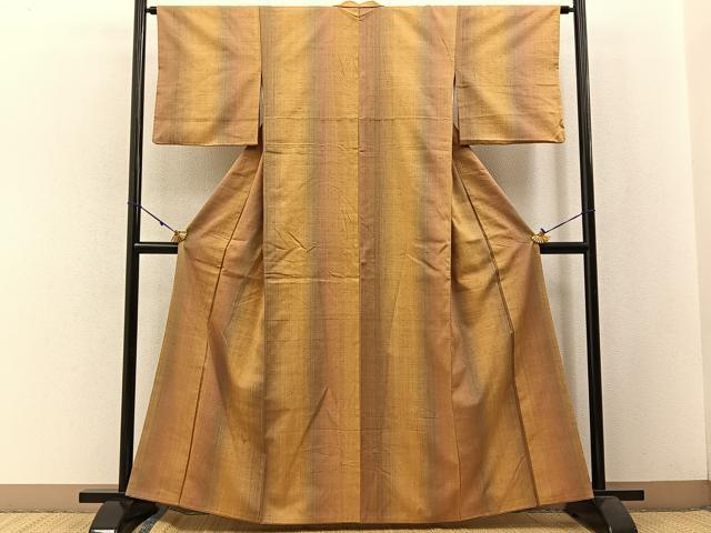 平和屋着物●上質な紬 間道 正絹 逸品 BAAW5181hj