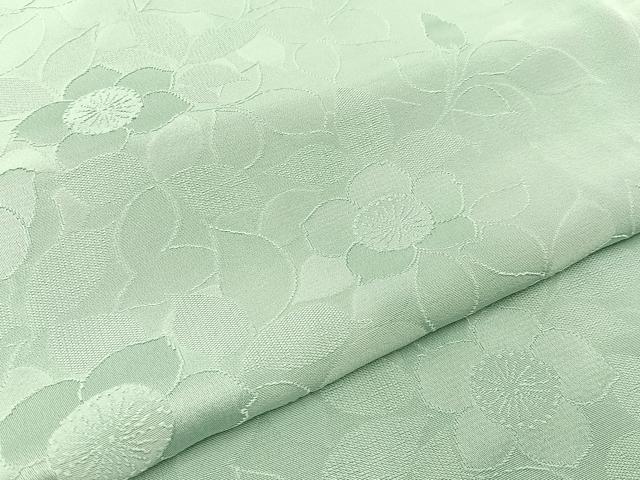 平和屋着物●上質な色無地 花地紋 裏葉柳色 正絹 逸品 BAAW5191hj