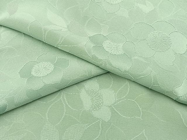 平和屋着物●上質な色無地 花地紋 裏葉柳色 正絹 逸品 BAAW5191hj