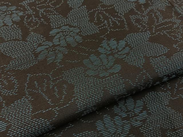 平和屋着物●本場大島紬 草花文 正絹 逸品 未使用 BAAW5194hj