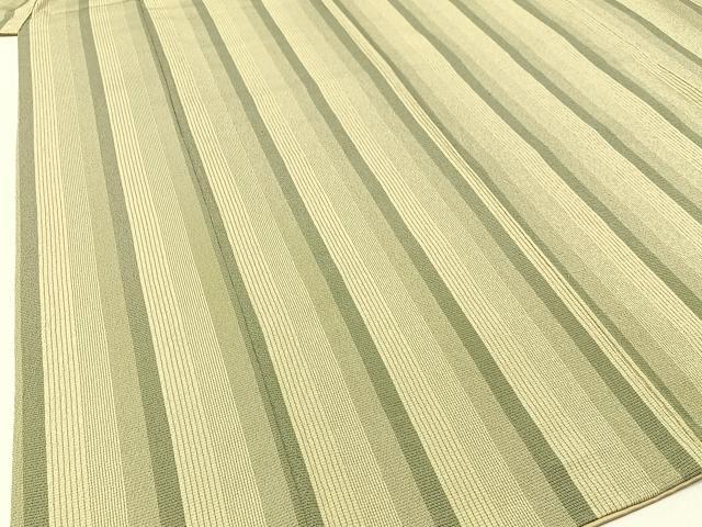 平和屋着物●本塩沢 縞 正絹 逸品 BAAW5197hj