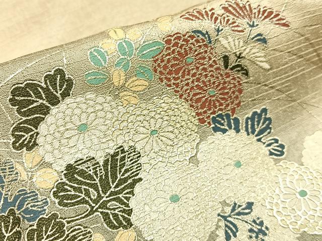 平和屋着物■訪問着 鼓花文 暈し染め 銀彩 正絹 逸品 BAAW5244hj